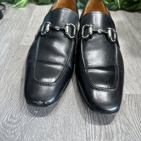 Magnanni  Silos Mens Driving Loafer Size 9.5 Horsebit Black Leather Slip On Shoe main image 9